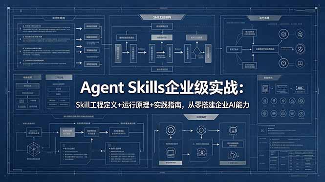 Agent Skills企业级实战：Skill工程定义+运行原理+实践指南，从零搭建企业AI能力-明楼资源站