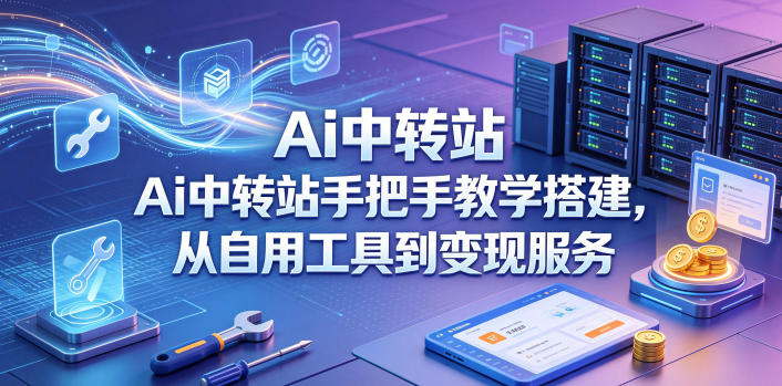 Ai中转站手把手教学搭建，从自用工具到变现服务-明楼资源站