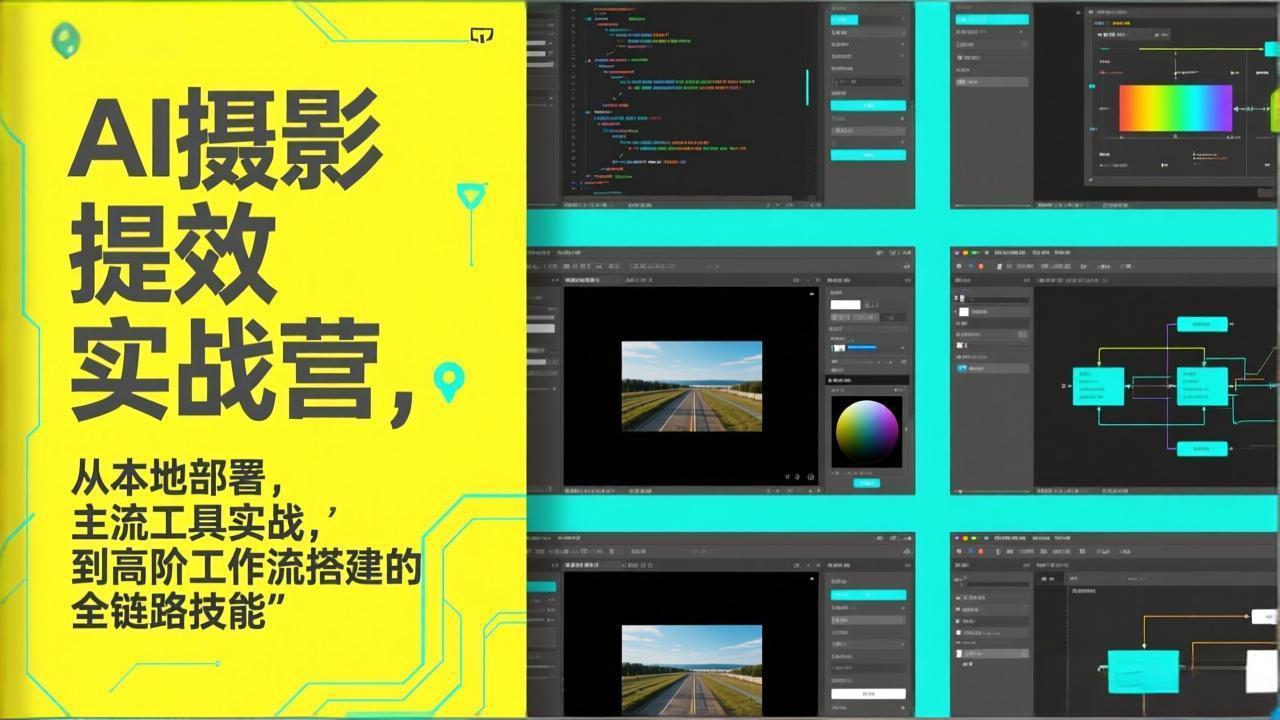 AI+摄影提效实战营，从本地部署，主流工具实战，到高阶工作流搭建的全链路技能-明楼资源站