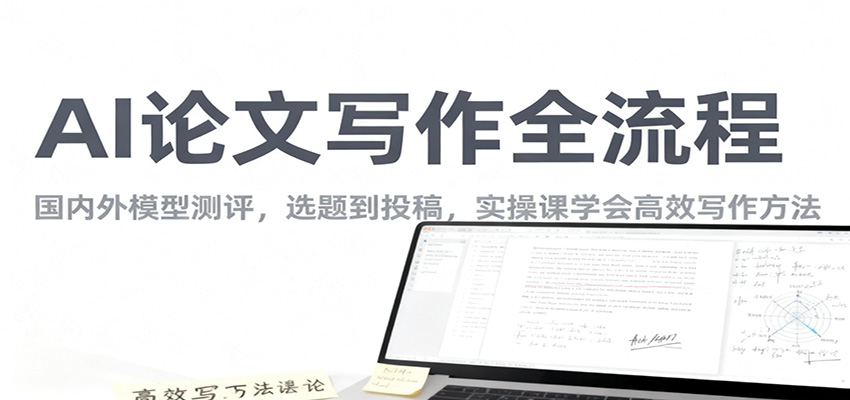 AI论文写作全流程，国内外模型测评，选题到投稿，实操课学高效写作方法-明楼资源站
