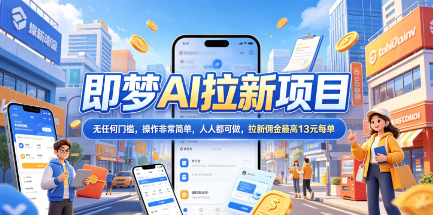 2026年即梦AI拉新项目最新玩法，无任何门槛，操作非常简单，人人都可做，拉新佣金最高13米每单(更新07月25日)-明楼资源站