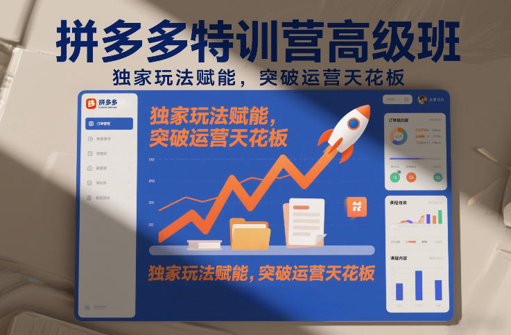 拼多多特训营高阶班，独家玩法赋能，突破运营天花板(更新26年3月19日)-明楼资源站