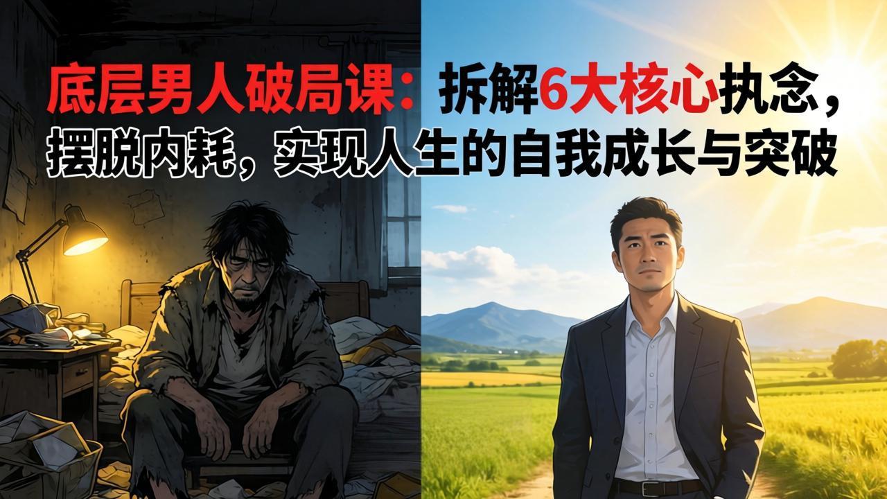 付费文章：底层男人破局课：拆解 6 大核心执念，摆脱内耗，实现人生的自我成长与突破-明楼资源站