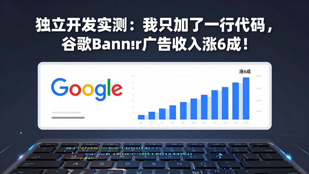付费文章：独立开发实测：我只加了一行代码，谷歌Banner广告收入涨6成！-明楼资源站