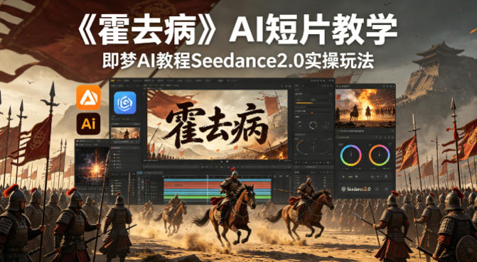 《霍去病》AI短片教学，即梦AI教程Seedance2.0实操玩法-明楼资源站