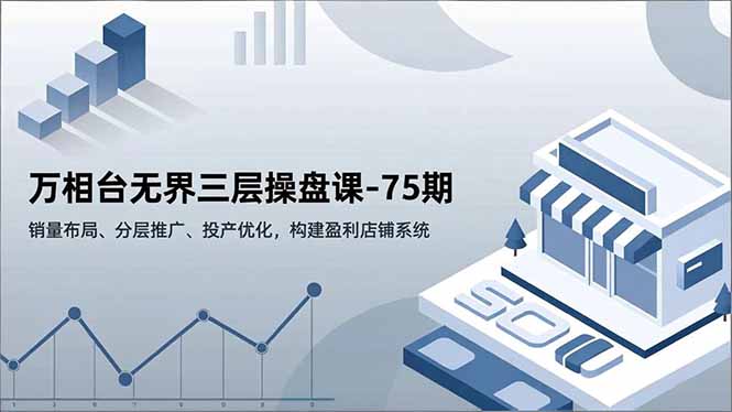 万相台无界三层操盘课-75期，销量布局、分层推广、投产优化，构建盈利店铺系统-明楼资源站
