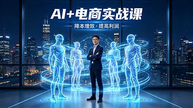 AI+电商实战课，1人+N个AI 智能体，把SOP变AI员工，实现降本增效提高利润-明楼资源站