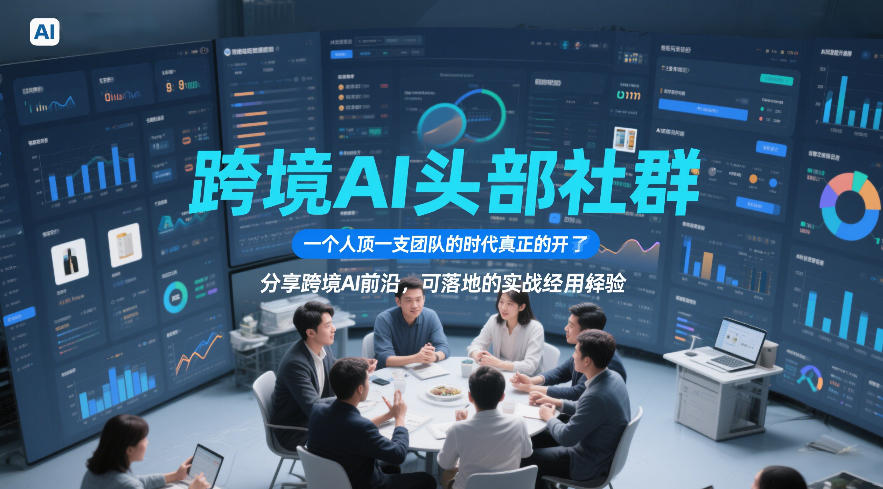 跨境AI头部社群，一个人顶一支团队的时代真正的开始了，分享跨境AI前沿，可落地的实战经验(更新5月11日)-明楼资源站
