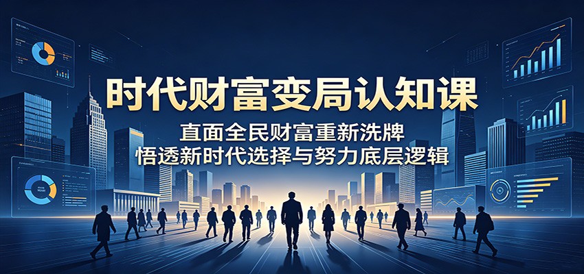 时代财富变局认知课：直面全民财富重新洗牌，悟透新时代选择与努力底层逻辑-明楼资源站