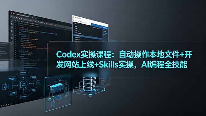 Codex实操课程：自动操作本地文件+开发网站上线+Skills实操，AI编程全技能-明楼资源站