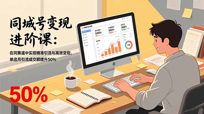 同城号变现进阶课：在同城赛道中实现精准引流与高效变现，单店月引流成交额提升50%-明楼资源站
