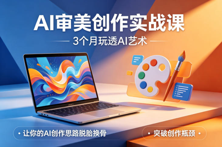 AI审美创作实战课，3个月玩透AI艺术，让你的AI创作思路脱胎换骨，突破创作瓶颈(更新0706)-明楼资源站