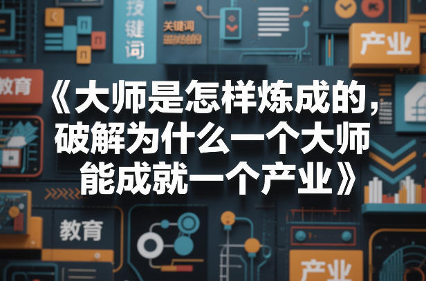 大师是怎样炼成的，破解为什么一个大师，能成就一个产业【电子书】-明楼资源站