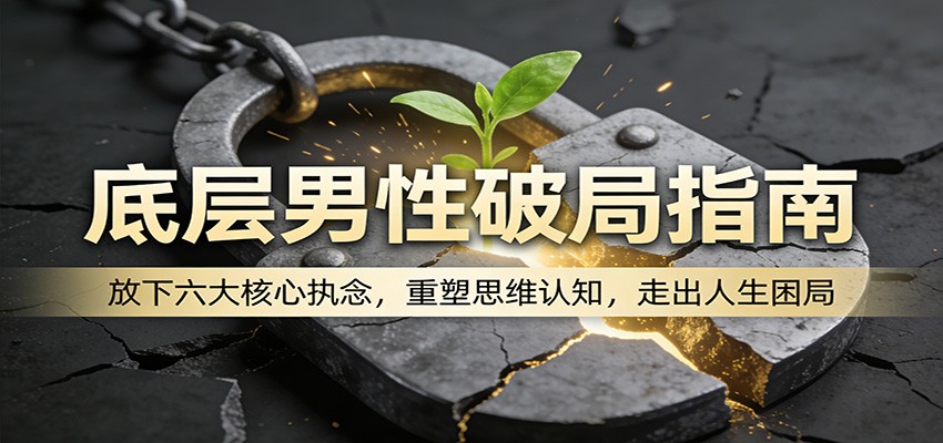 底层男性破局指南：放下六大核心执念，重塑思维认知，走出人生困局-明楼资源站