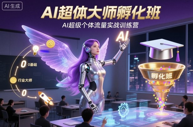 AI超体大师孵化班，AI超级个体流量实战训练营-明楼资源站