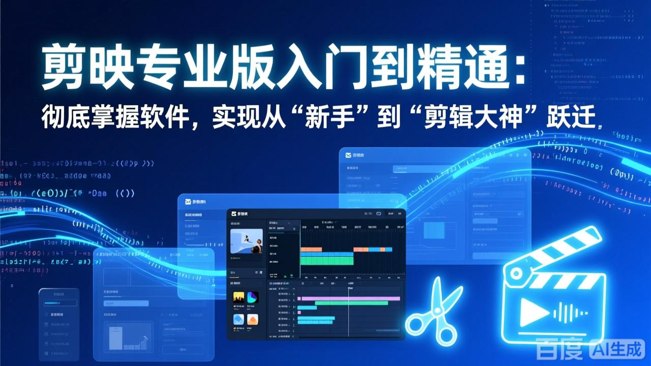 剪映专业版入门到精通：彻底掌握软件，实现从“新手”到“剪辑大神”跃迁-明楼资源站