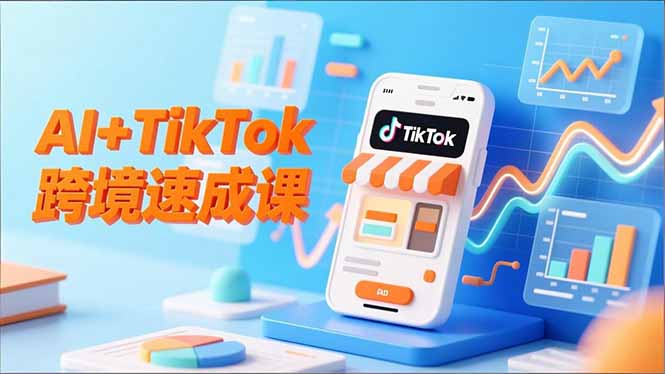 AI+TikTok跨境速成课，智能翻译、店铺定位、流程拆解，7天高效上线运营-明楼资源站