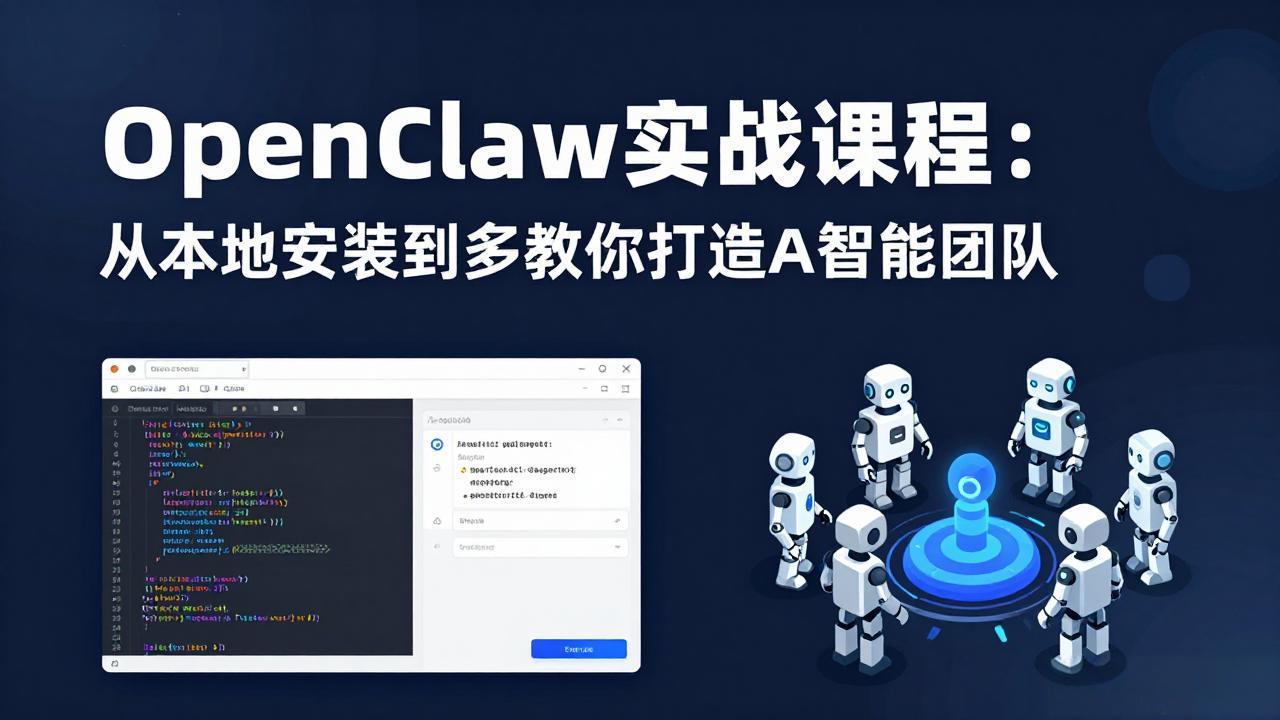 OpenClaw实战课程：从本地安装到多Agent协同，手把手教你打造AI智能团队-明楼资源站