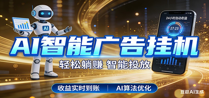 智能广告挂机新时代，利用碎片化时间实现稳定被动收益，AI帮你持续盈利-明楼资源站