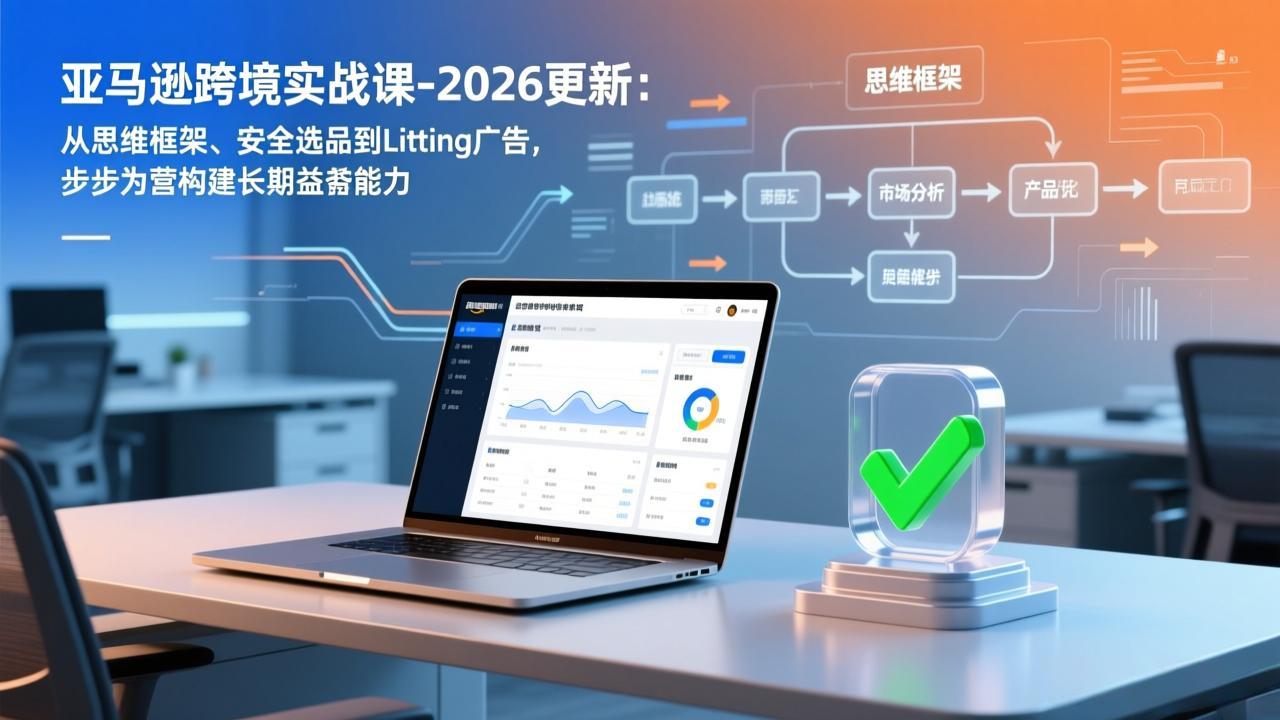 亚马逊跨境实战课-2026更新：从思维框架、安全选品到Listing广告，步步为营构建长期盈利能力-明楼资源站