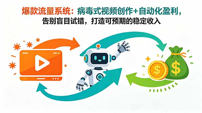 爆款流量系统：病毒式视频创作+自动化盈利，告别盲目试错，打造可预期的稳定收入-明楼资源站