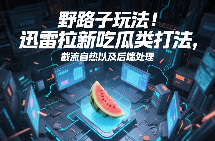 野路子玩法！迅雷拉新吃瓜类打法，截流自热以及后端处理-明楼资源站