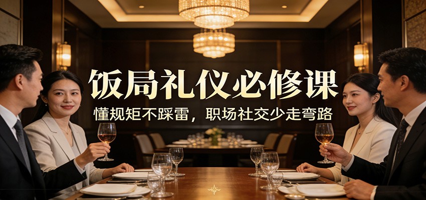 公众号收费文章：《饭局礼仪必修课：懂规矩不踩雷，职场社交少走弯路》-明楼资源站