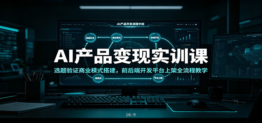 AI产品变现实训课：选题验证商业模式搭建，前后端开发平台上架全流程教学-明楼资源站