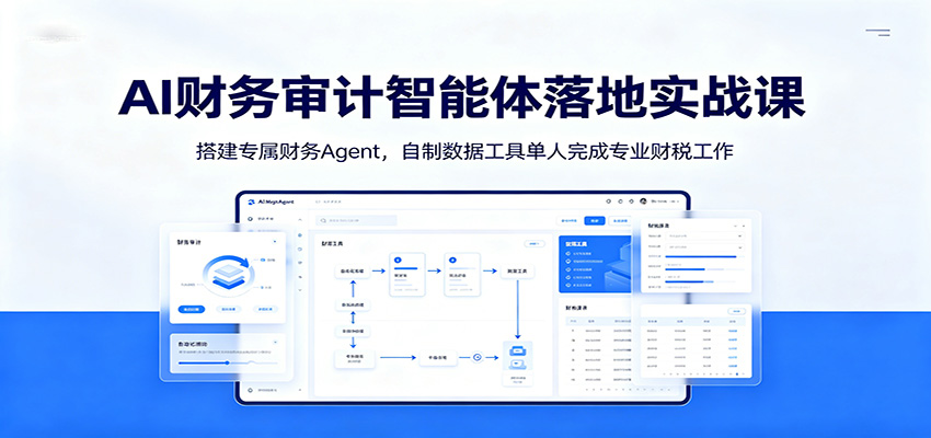 AI财务审计智能体落地实战课：搭建专属财务Agent，自制数据工具单人完成专业财税工作-明楼资源站