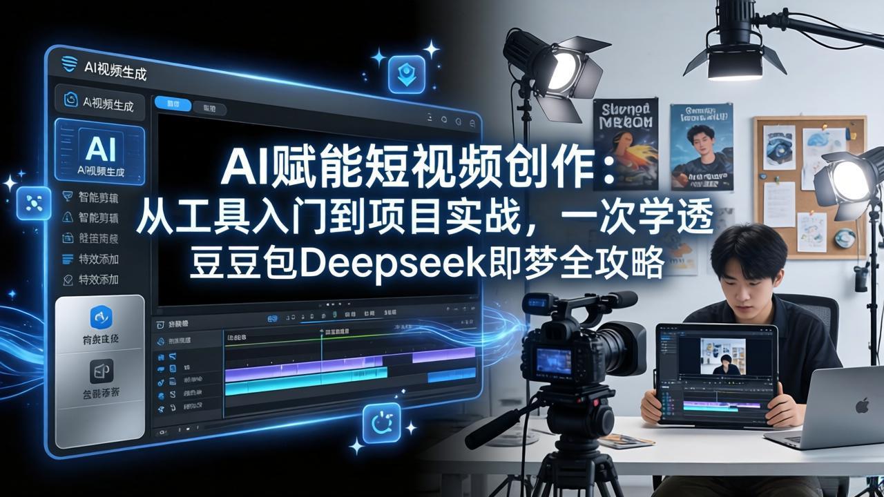 AI赋能短视频创作:从工具入门到项目实战,一次学透豆包Deepseek即梦全攻略-明楼资源站