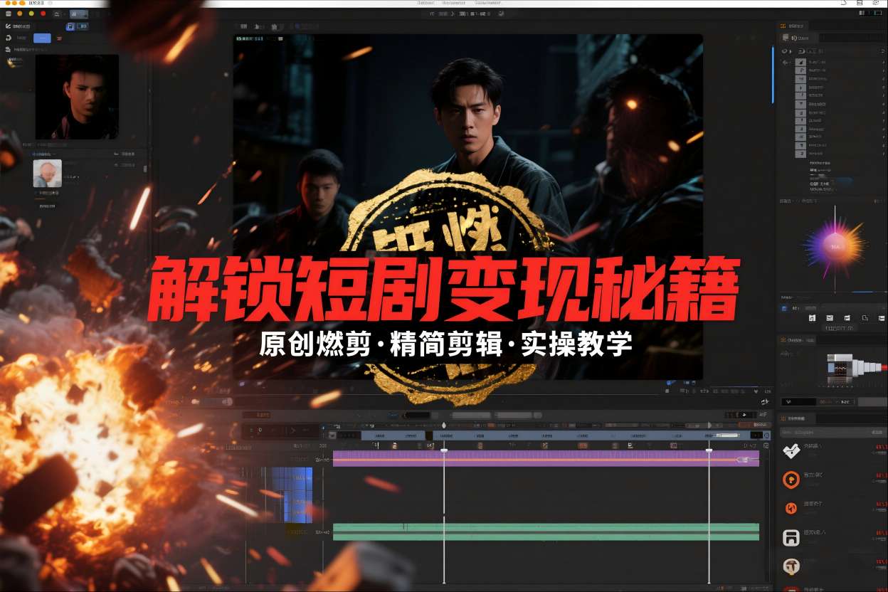 短剧拉新之原创燃剪精简剪辑实操课，解锁短剧变现秘籍-明楼资源站