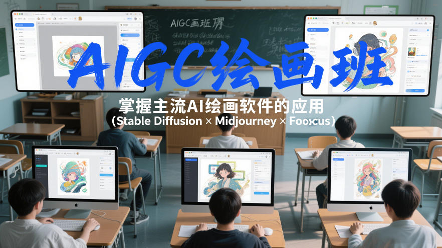 AIGC绘画班，掌握主流Ai绘画软件的应用(Stable Diffusion x Midjourney x Fooocus)-明楼资源站
