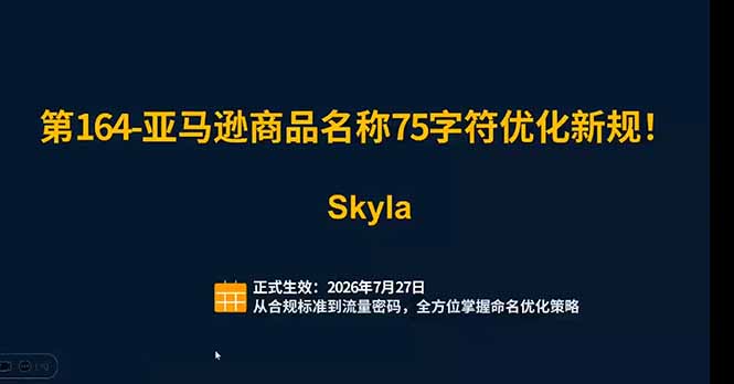 亚马逊跨境实战课：全品类选品逻辑｜SP/SB/SD广告精细化｜新品打爆旺季爆单全套运营教程-明楼资源站