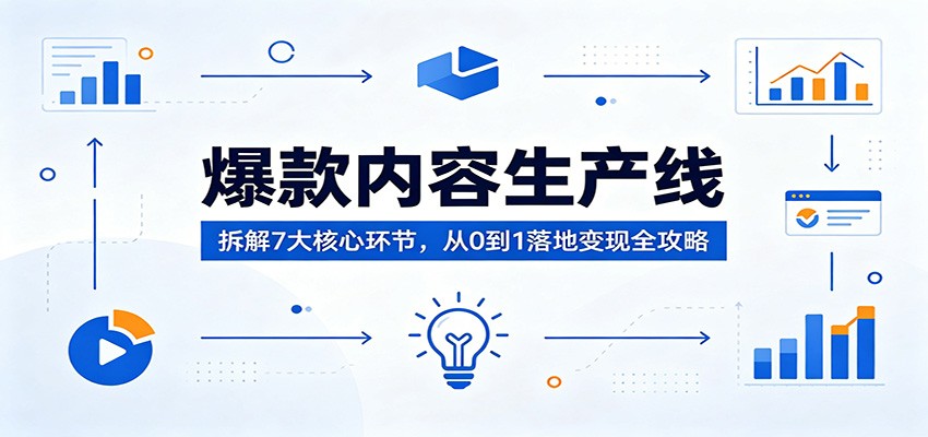 爆款内容生产线：拆解7大核心环节，从0到1落地变现全攻略-明楼资源站