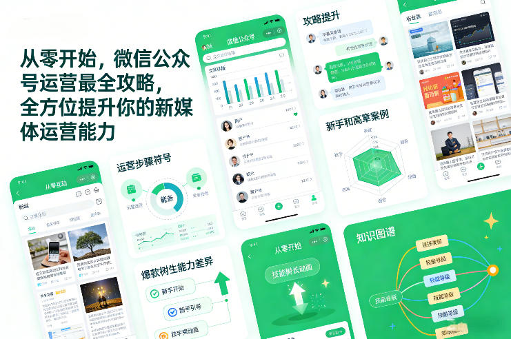 从零开始，微信公众号运营最全攻略，全方位提升你的新媒体运营能力-明楼资源站