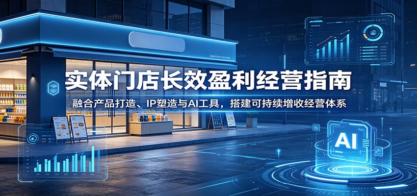 实体门店长效盈利经营指南：融合产品打造、IP塑造与AI工具，搭建可持续增收经营体系-明楼资源站