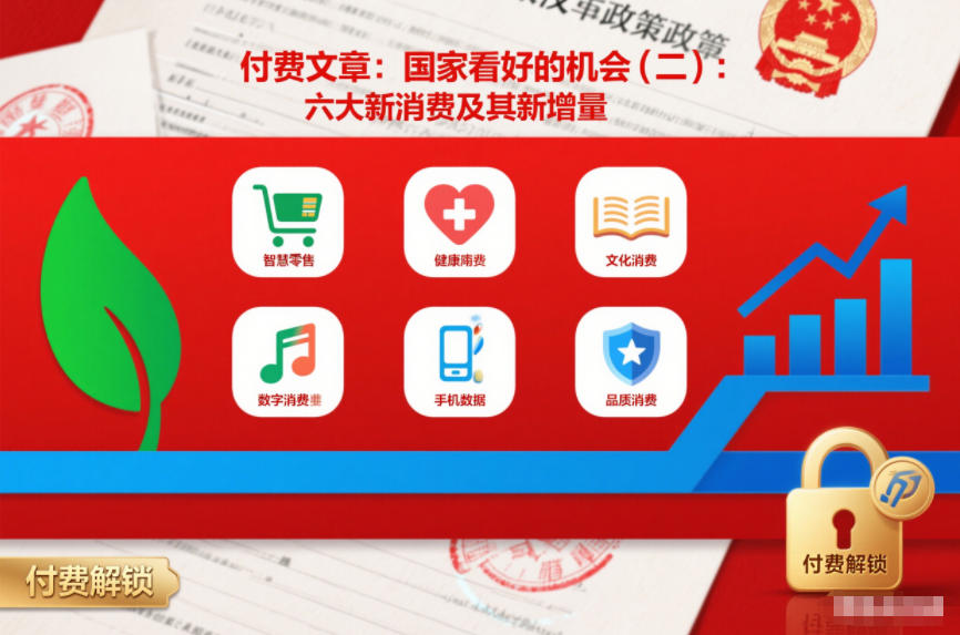付费文章：国家看好的机会(二)：六大新消费及其新增量-明楼资源站