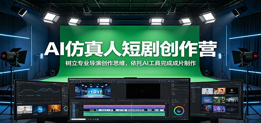 AI仿真人短剧创作营：树立专业导演创作思维，依托AI工具完成成片制作-明楼资源站
