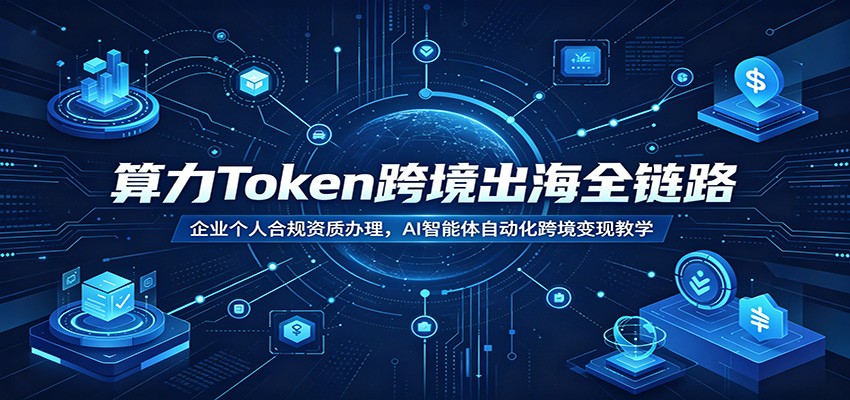 算力Token跨境出海全链路：企业个人合规资质办理，AI智能体自动化跨境变现教学-明楼资源站