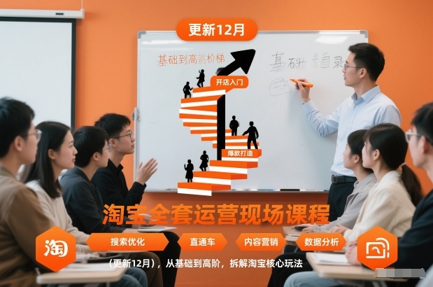 淘宝全套运营现场课程(更新12月)，从基础到高阶，拆解淘宝核心玩法-明楼资源站
