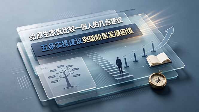 付费文章：给原生家庭比较一般人的几点建议，五条实操建议突破阶层发展困境-明楼资源站