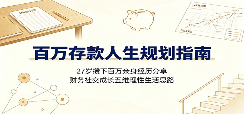 百万存款人生规划指南：27岁攒下百万亲身经历分享，财务社交成长五维理性生活思路-明楼资源站