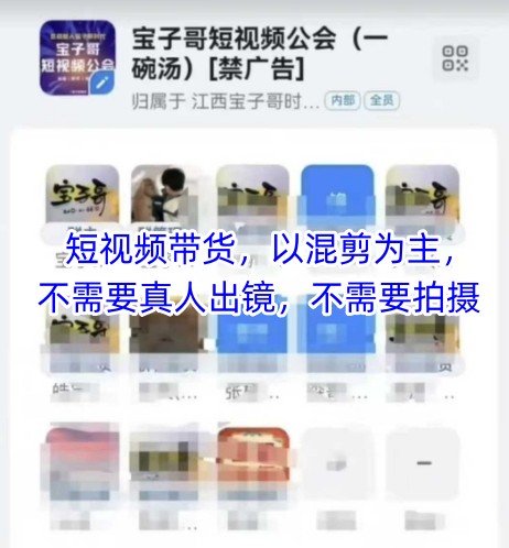 宝子哥头部团队短视频带货，以混剪为主，不需要真人出镜，不需要拍摄【更新26年3月】-明楼资源站