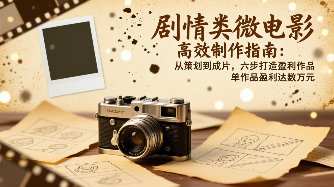 剧情类微电影高效制作指南：从策划到成片，六步打造盈利作品，单作品盈利达数万元-明楼资源站