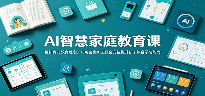 AI智慧家庭教育课：更新育儿教育理念，巧用各类AI工具全方位提升孩子综合学习能力-明楼资源站