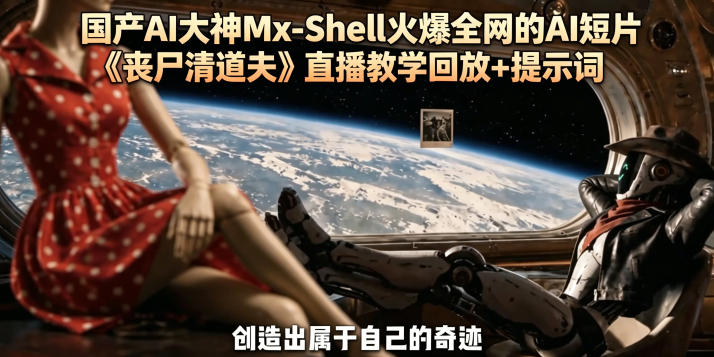 国产AI大神Mx-Shell火爆全网的AI短片《丧尸清道夫》直播教学回放+提示词-明楼资源站