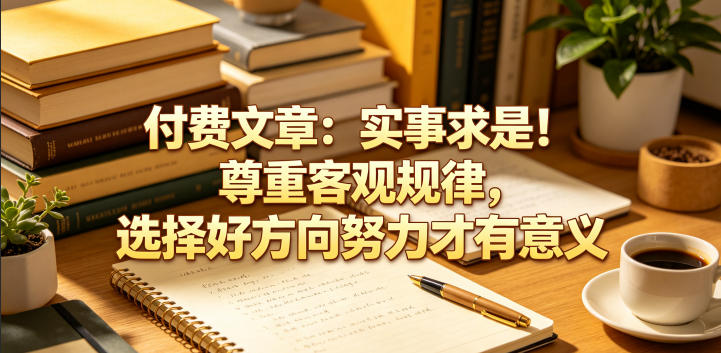 付费文章：实事求是！尊重客观规律，选择好方向努力才有意义-明楼资源站