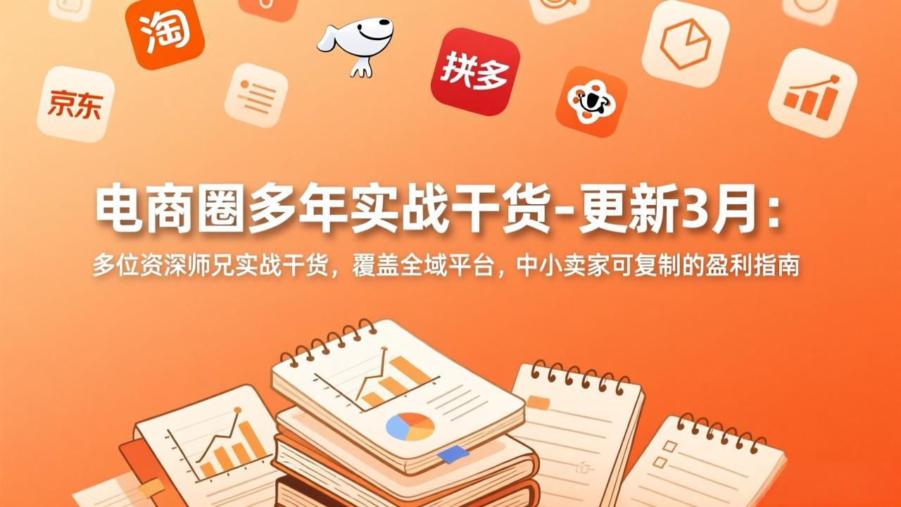 电商圈多年实战干货-更新3月：多位资深师兄实战干货，覆盖全域平台，中小卖家可复制的盈利指南-明楼资源站