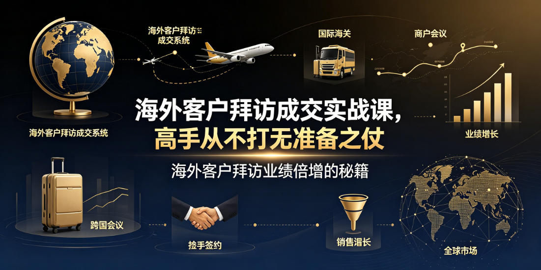 海外客户拜访成交实战课，高手从不打无准备之仗，海外客户拜访业绩倍增的秘籍-明楼资源站