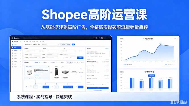 Shopee高阶运营课-2026年5月更新，从基础搭建到高阶广告，全链路实操破解流量销量瓶颈-明楼资源站